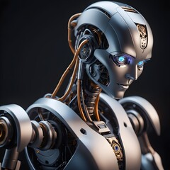 With cutting-edge 8K resolution, every intricate detail of the robot's hyper-realistic design is...