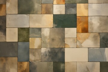 Khaki marble tile tile colors stone look, in the style of mosaic pop art