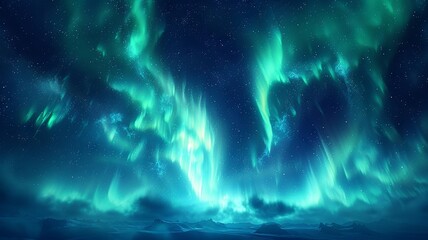 Creativity inspired by the aurora borealis at night