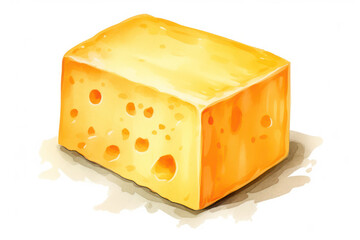 Delicious Gourmet Cheese Slice on Wooden Background: A Tasty, Healthy, and Traditional Swiss Dairy Product.