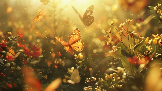Ethereal Butterflies vibrant colors