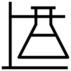 lab flask icon, simple vector design