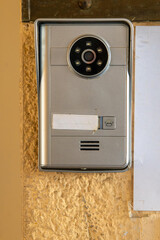 a modern doorbell with camera