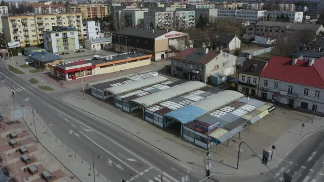 Beautiful New Market Square Zamosc Aerial View Poland