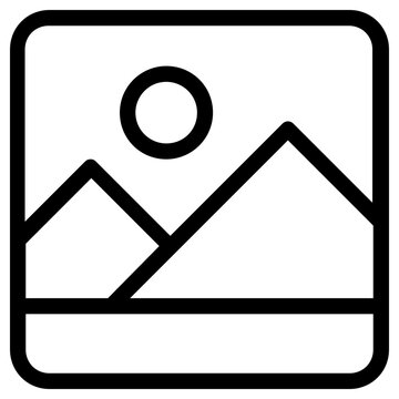 landscape icon, simple vector design