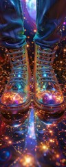 Cosmic explorer shoes specially crafted for otherworldly journeys Picture yourself wearing these shoes