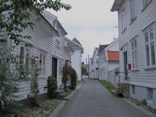 Fototapeta na wymiar Mandal, Norway, street in the old town