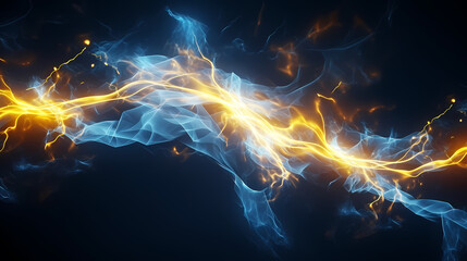 Energy lightning collision powerful illustration explosion background