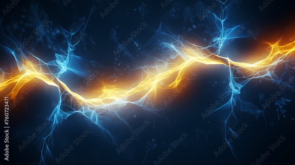 Canvas Prints energy lightning collision powerful illustration explosion background