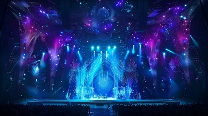 bioluminescent concert stage