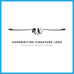 AX initials Handwriting signature logo. AX Hand drawn Calligraphy lettering Vector. AX letter real estate, beauty, photography letter logo design.