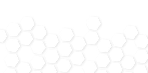 hexagon concept design abstract technology background,Abstract honeycomb background in white color.Bright white abstract hexagon wallpaper space for texture.