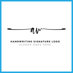 AW initials Handwriting signature logo. AW Hand drawn Calligraphy lettering Vector. AW letter real estate, beauty, photography letter logo design.