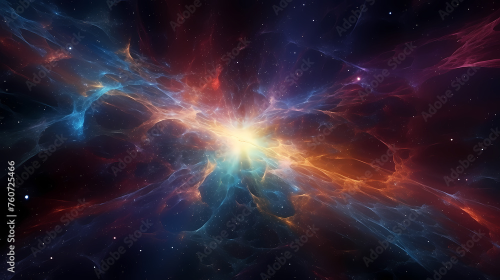 Wall mural energy lightning collision powerful illustration explosion background