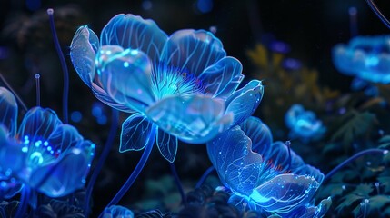 bioluminescent flower elves