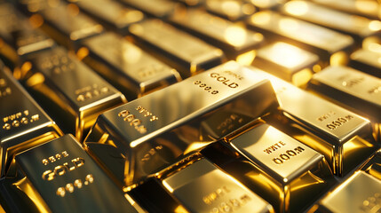 Gold bar, rich money growth finance investment business concept.