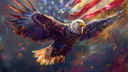 Eagle and Flag: Symbols of Freedom