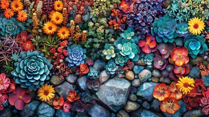Fototapeta premium Illustrate the enchanting synergy between seeds and ground