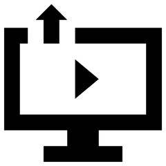 media player icon, simple vector design