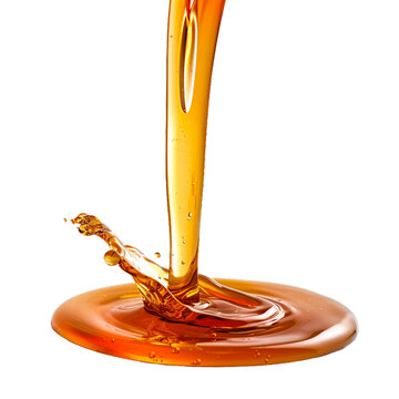 Floating syrup, transparent background, isolated image, generative AI