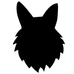 dog head silhouette icon