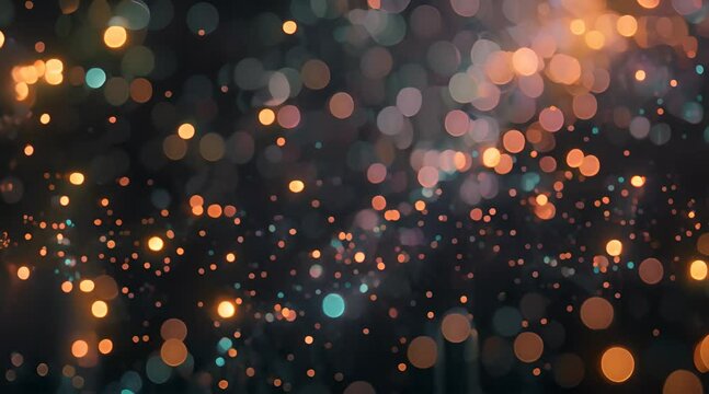 Abstract bokeh background of lights and glitter stars backdrop with colors