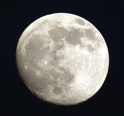Full moon on the beach in Warnemuende (Baltic Sea, Germany)