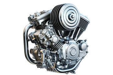 motorcycle engine on a transparent background