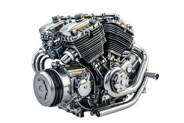 
motorcycle engine on a transparent background