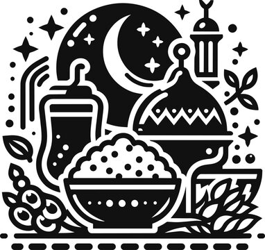 recommend clip art: Ramadan Kareem Related Food Vector Line Icons. Food Outline Symbol Collection. linear vector icons such as ramadan.