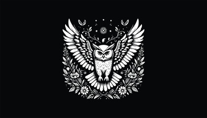 Owl design logo 