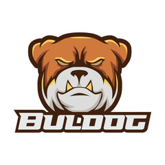 bulldog mascot logo vector ilustration