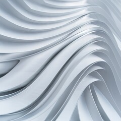Abstract architectural texture background, white wavy design