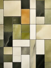 Olive marble tile tile colors stone look, in the style of mosaic pop art