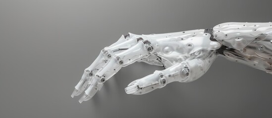 A robotic hand with a futuristic design