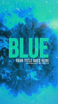 Blue Ink Titles Vertical Stories Text for Social Media