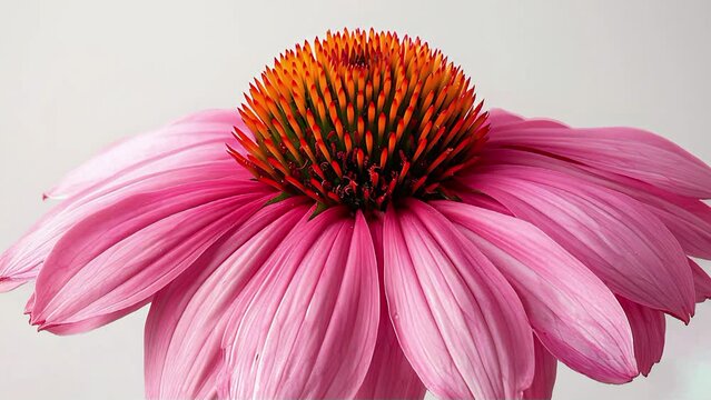 Medicinal echinacea flower on a white background