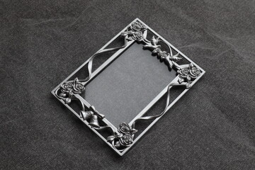 Refined rectangular photo frame on a gray background