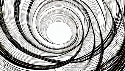 abstract curved shapes white circular background