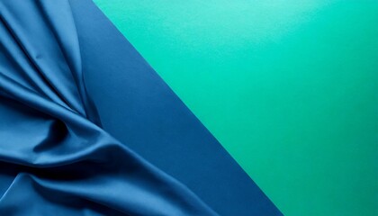 classic blue color of 2020 and aqua green gradient trendy duotone background
