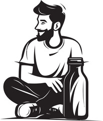 Intoxicated Insights Iconic Alcohol Emblem Bourbon Bliss Vector Logo Design