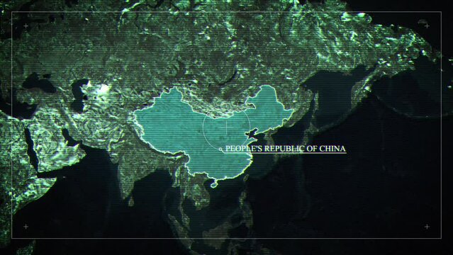 Exploring the Details of the China Map.China 4k Map.