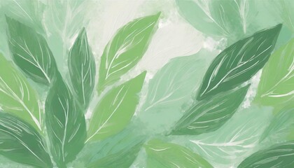 abstract soft green leaves background celadon pastel oil paint texture wallpaper