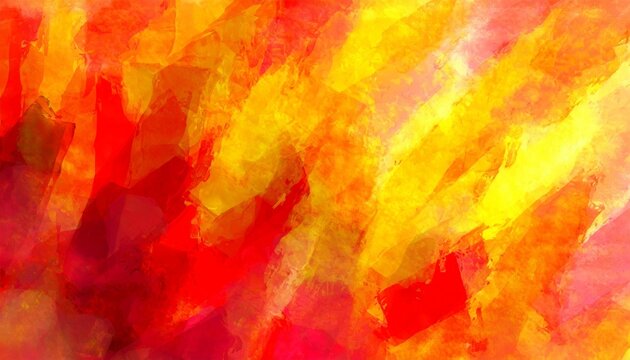 red yellow and orange background in abstract grunge texture watercolor painted illustration fiery warm colors colorful design