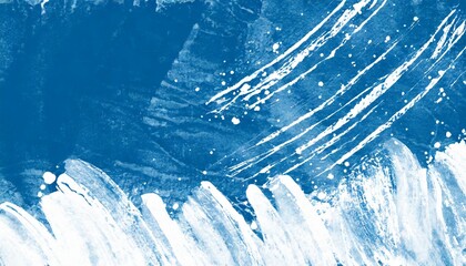classic blue winter snow and white hand painted background texture with grunge brush strokes6 color of the 2020 year