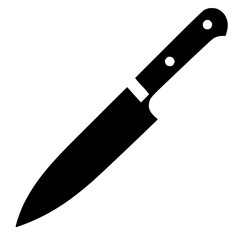 kitchen knife isolated on white