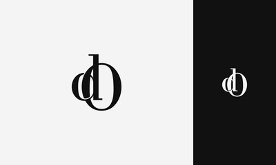 initial letter do or od  lowercase joined uppercase,logo vektor design - obrazy, fototapety, plakaty