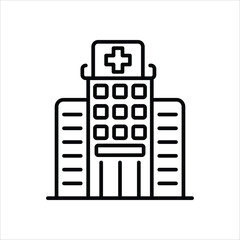 Hospital icon editable stock vector stock