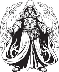 Sorcerous Avarice Vector Design of Greed Adamantine Manifestation Emblematic Sorcerer Icon
