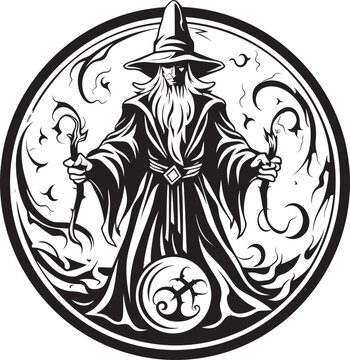 Avarices Conjurer Vector Sorcerer Icon Greeds Enchantment Iconic Mercenary Emblem